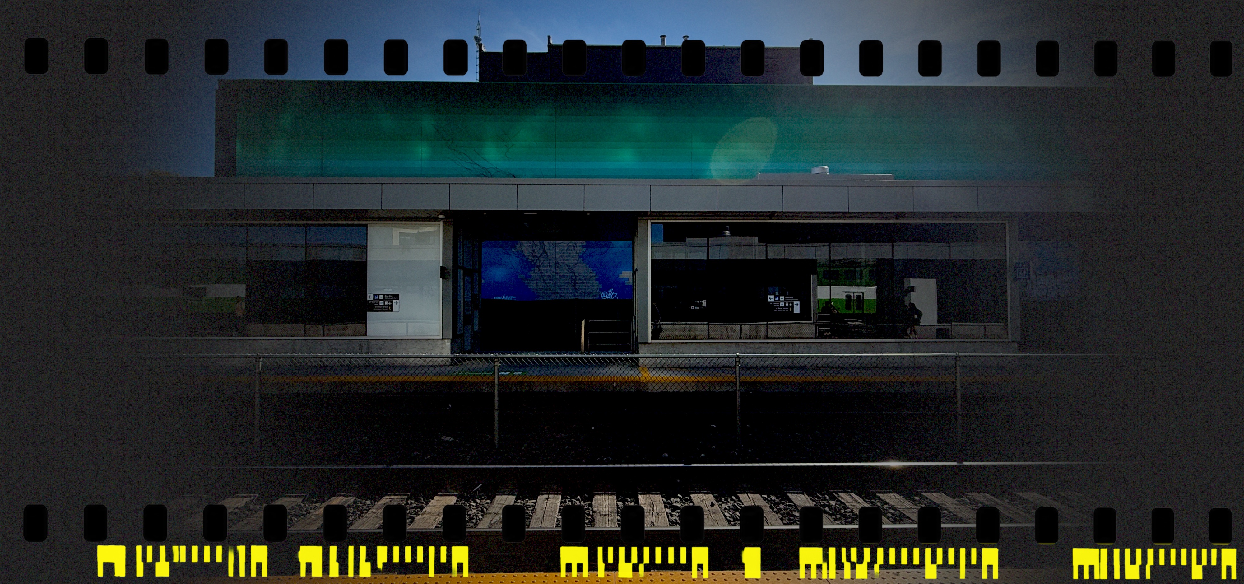 Sprocket camera sample with film perforations